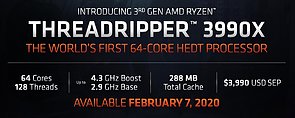 AMD Ryzen Threadripper 3990X Ankündigung